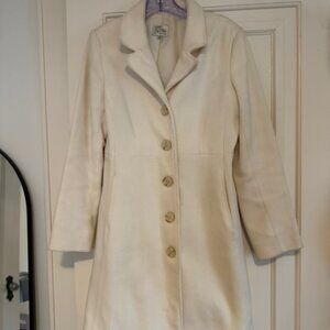 Old Navy Womans Peacoat Jacket Coat Off White Cream Size M Medium